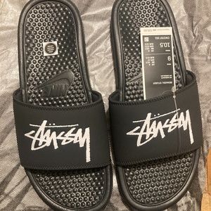 Nike x Stussy Benassi Slides Off Noir - Men’s Size 9